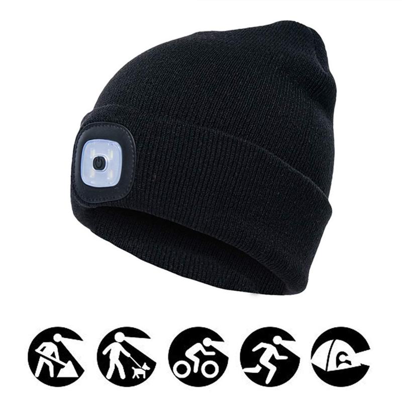 Norvo | Avtagbar LED Hodelykt Beanie Lue