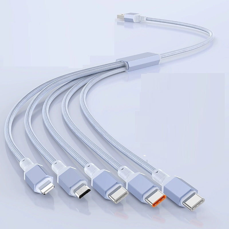 Norvo | 100W Hurtiglading 5-i-1 Datakabel - Strøm opp