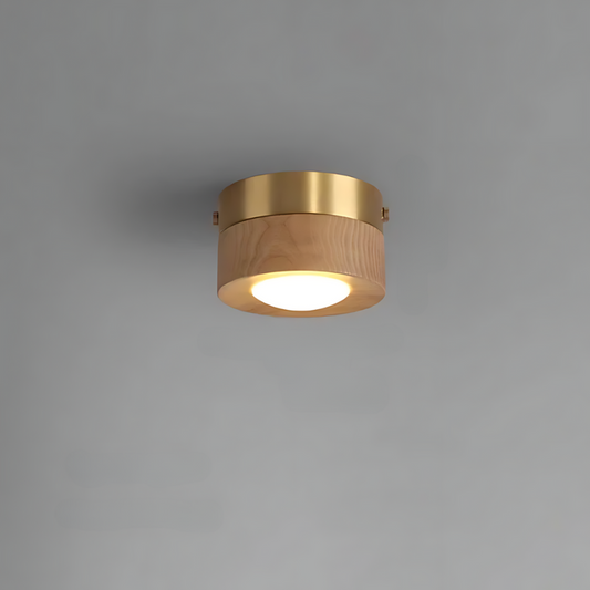 Norvo | Valnøtt taklampe med LED spotlight