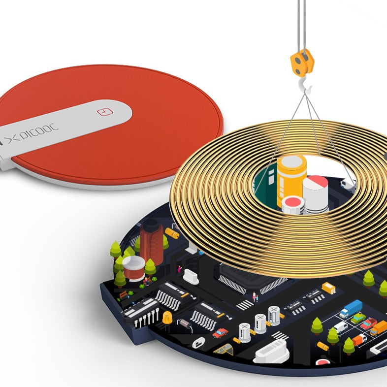 Norvo | Hurtiglading trådløs lader, støtter QC2.0/3.0, med automatisk avstenging og intelligent temperaturkontroll, for hjem og kontor