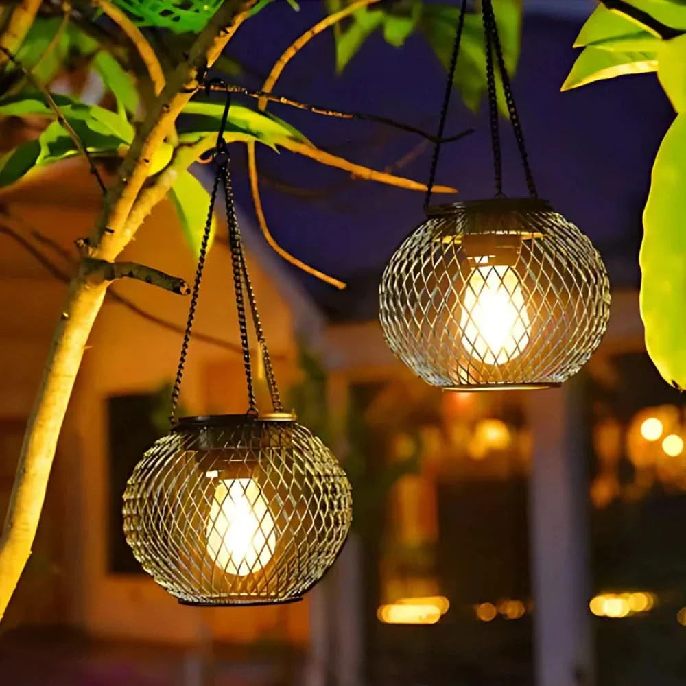 Norvo | Sunny Garden Solar Lantern – Vanntett LED Utendørs Lys med Auto Sensor