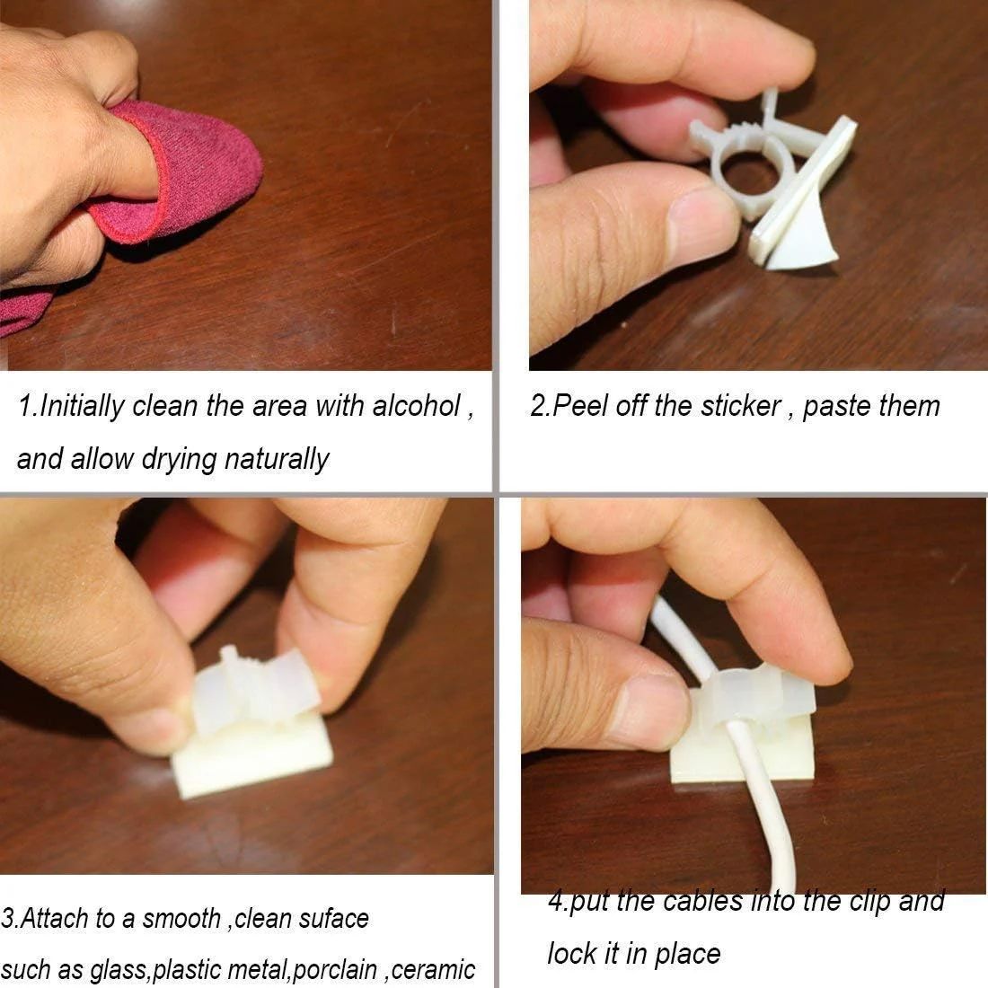 Norvo | Justerbar kabelklips Kabelhåndteringsbrakett