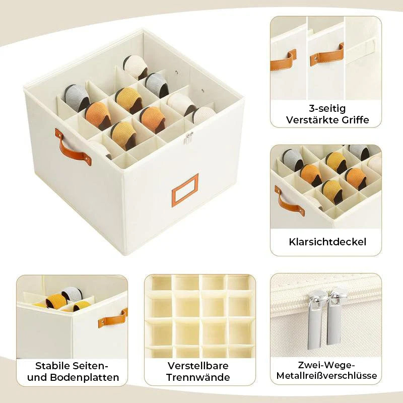 Norvo | Sammenleggbar Skoholderboks med Transparent Lokk