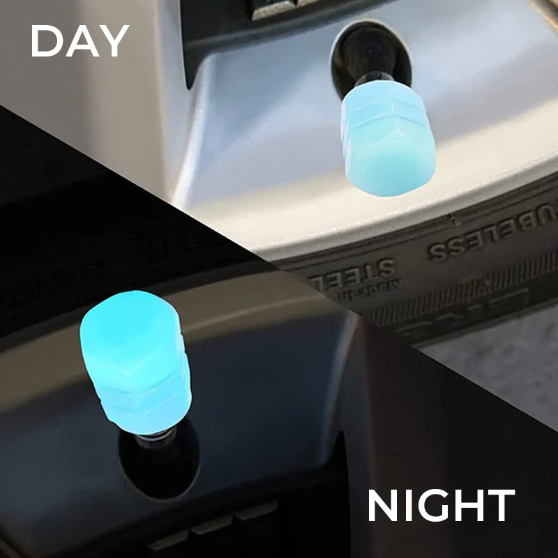 Norvo | Universelle Fluorescerende Dekk Ventilhetter (4 STK/Sett)