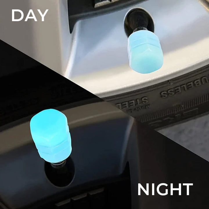Norvo | Universelle Fluorescerende Dekk Ventilhetter (4 STK/Sett)