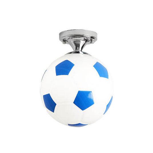 Norvo | SportLume Kreativ Taklampe | Basketball & Fotball Design | Halvmontert | Glasslampe