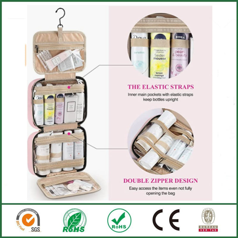 Vanntett toalettveske reiseveske med krok for oppheng Norvo