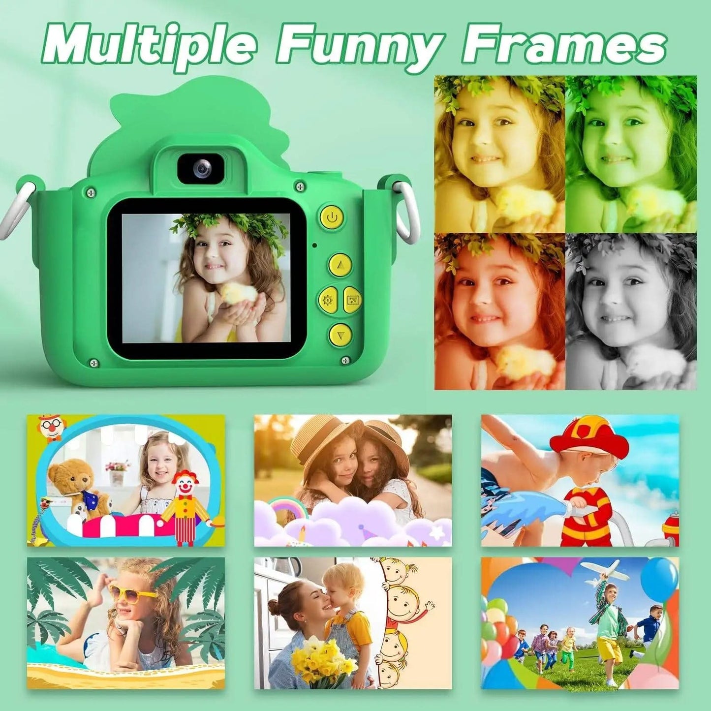 Norvo | Dinosaur kamera for barn med 1080p HD