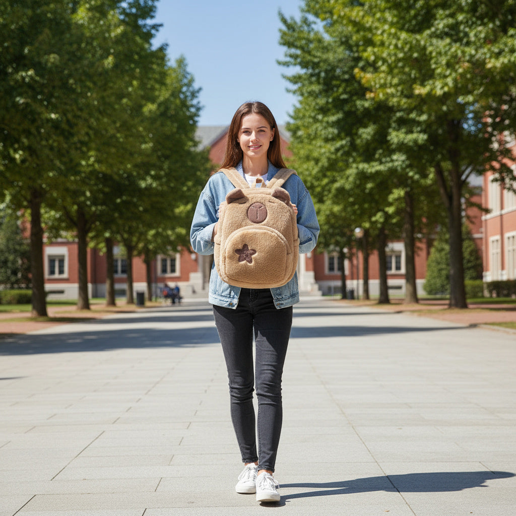 Norvo | Capybara Søt Plysj Barn Ryggsekk