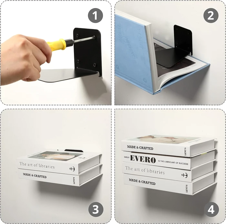 Norvo | StealthShelf — Gi bøkene dine en magisk levitasjonsbeskjed og forvandle hvilken som helst vegg til en stilfull scene!