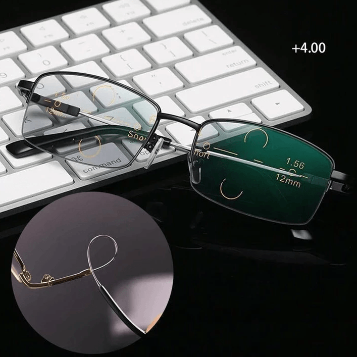 Norvo | Titanium Progressive Distance og Nær Dual-Use Lesebriller