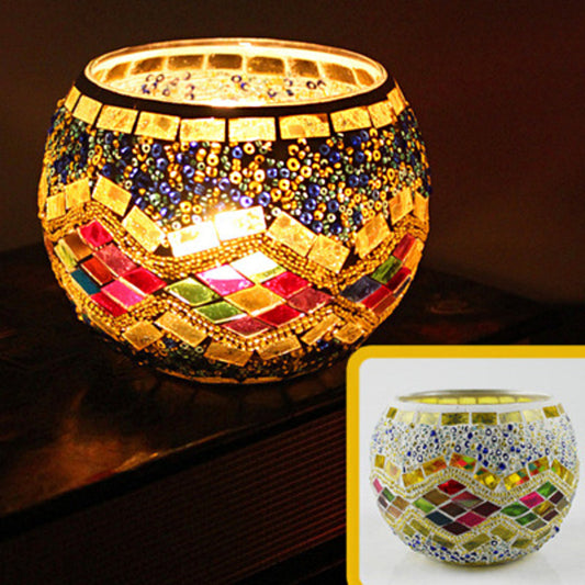 Norvo | Europeisk Retro Glass Mosaic Tealight Holder