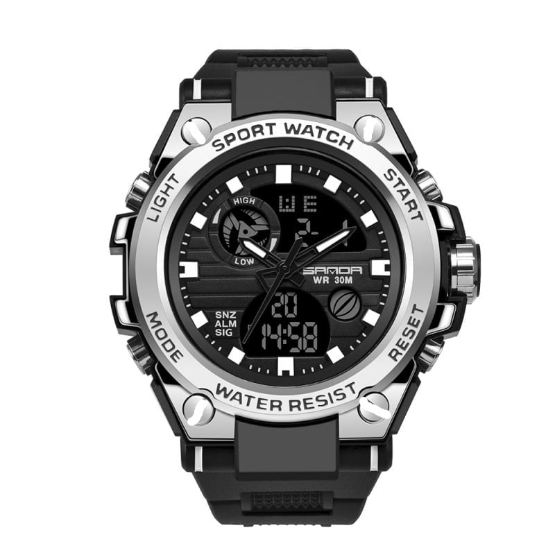 Norvo | Sporty Dual-Display Mode Multifunctional Waterproof Luminous Men's Wristwatch