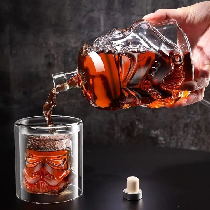 3 stk Kreativ Whiskey Dekanter med 2 Glass Bar Verktøy | Norvo