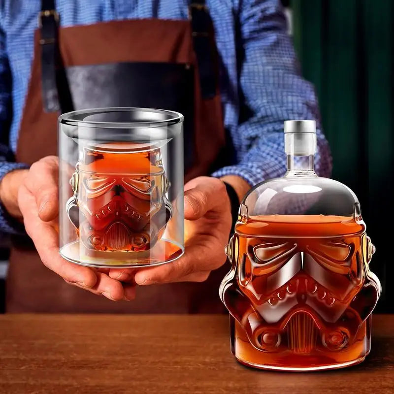 3 stk Kreativ Whiskey Dekanter med 2 Glass Bar Verktøy | Norvo