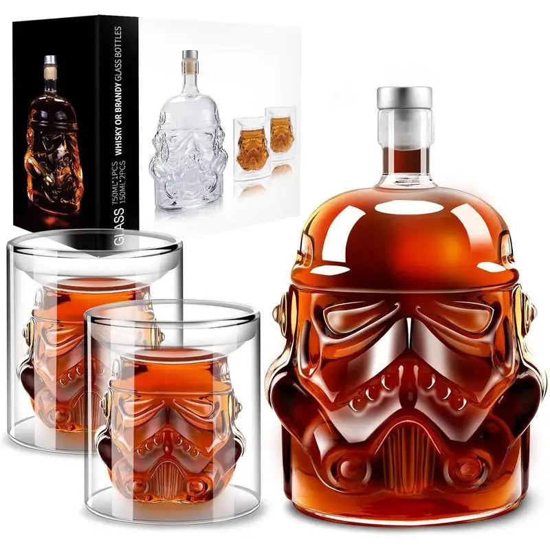 3 stk Kreativ Whiskey Dekanter med 2 Glass Bar Verktøy | Norvo