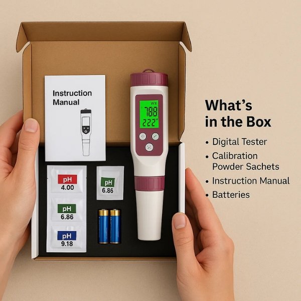 Norvo | Digital Pool Tester – Målingsapparat for pH og klor for enkel pH-måling i svømmevann