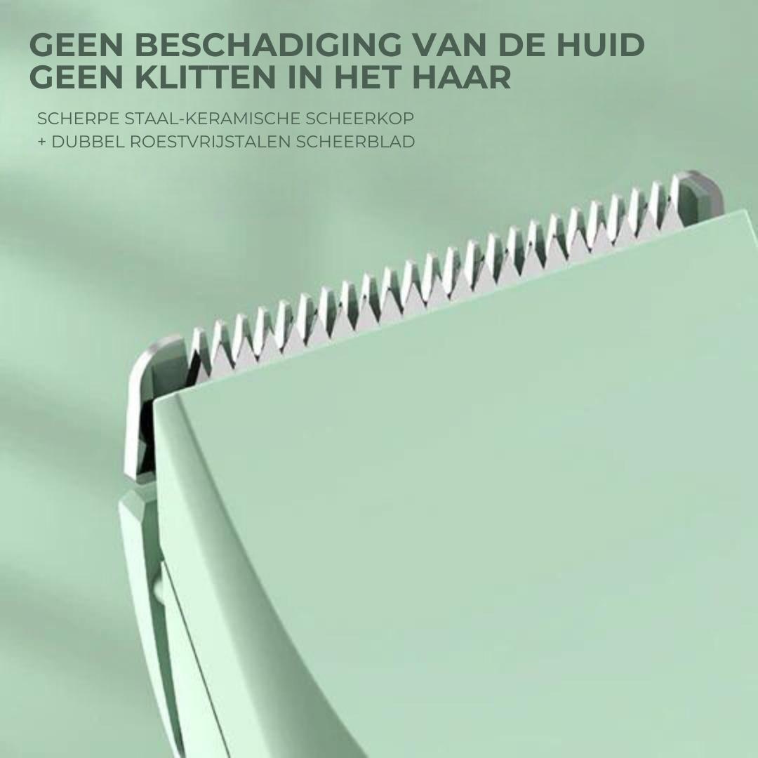 Norvo | Tierpleieverktøy Groomilo 4-i-1 | Stille & Oppladbar | For Pels & Negler | Hvit-Grønn