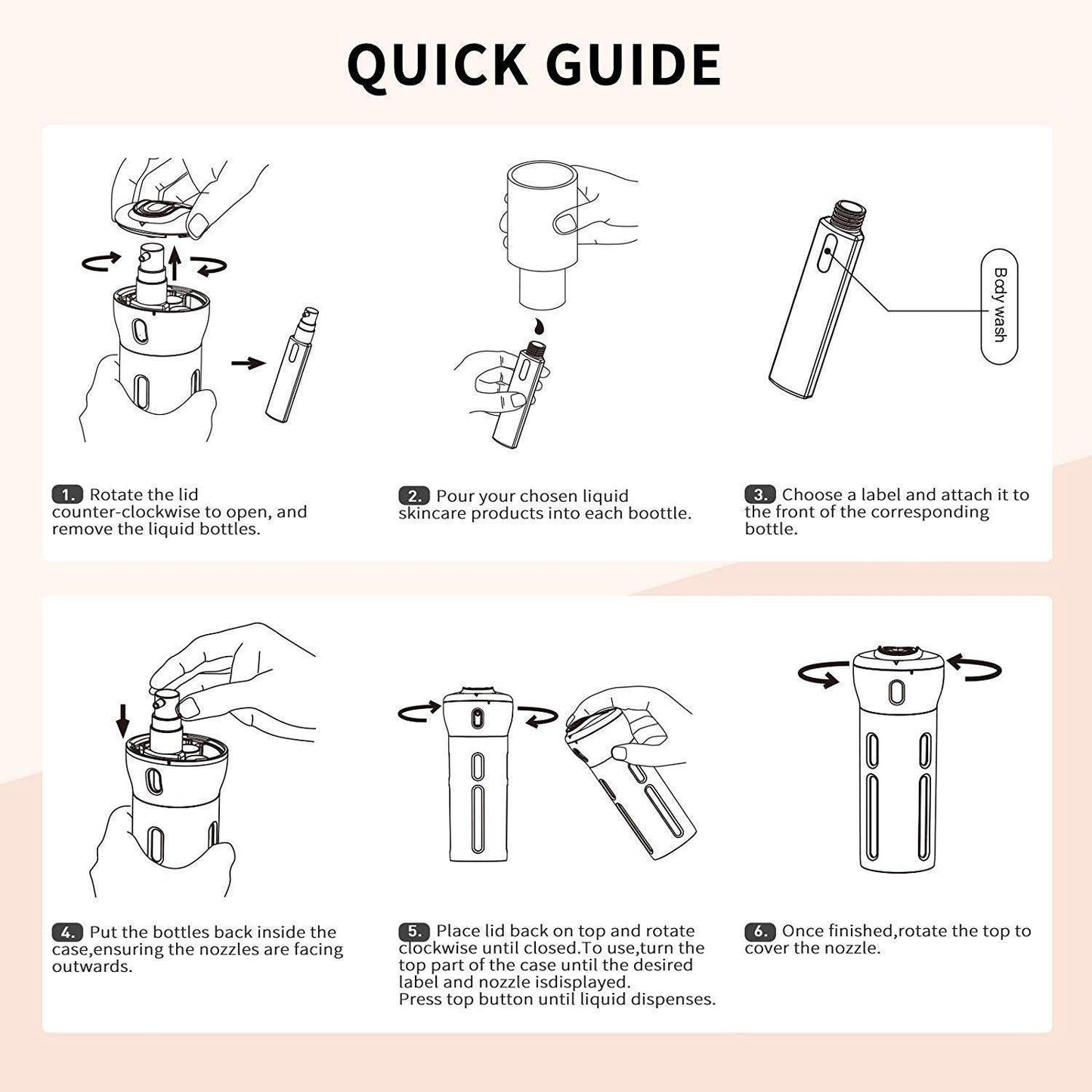 Norvo | 4-i-1 Reiseflaske