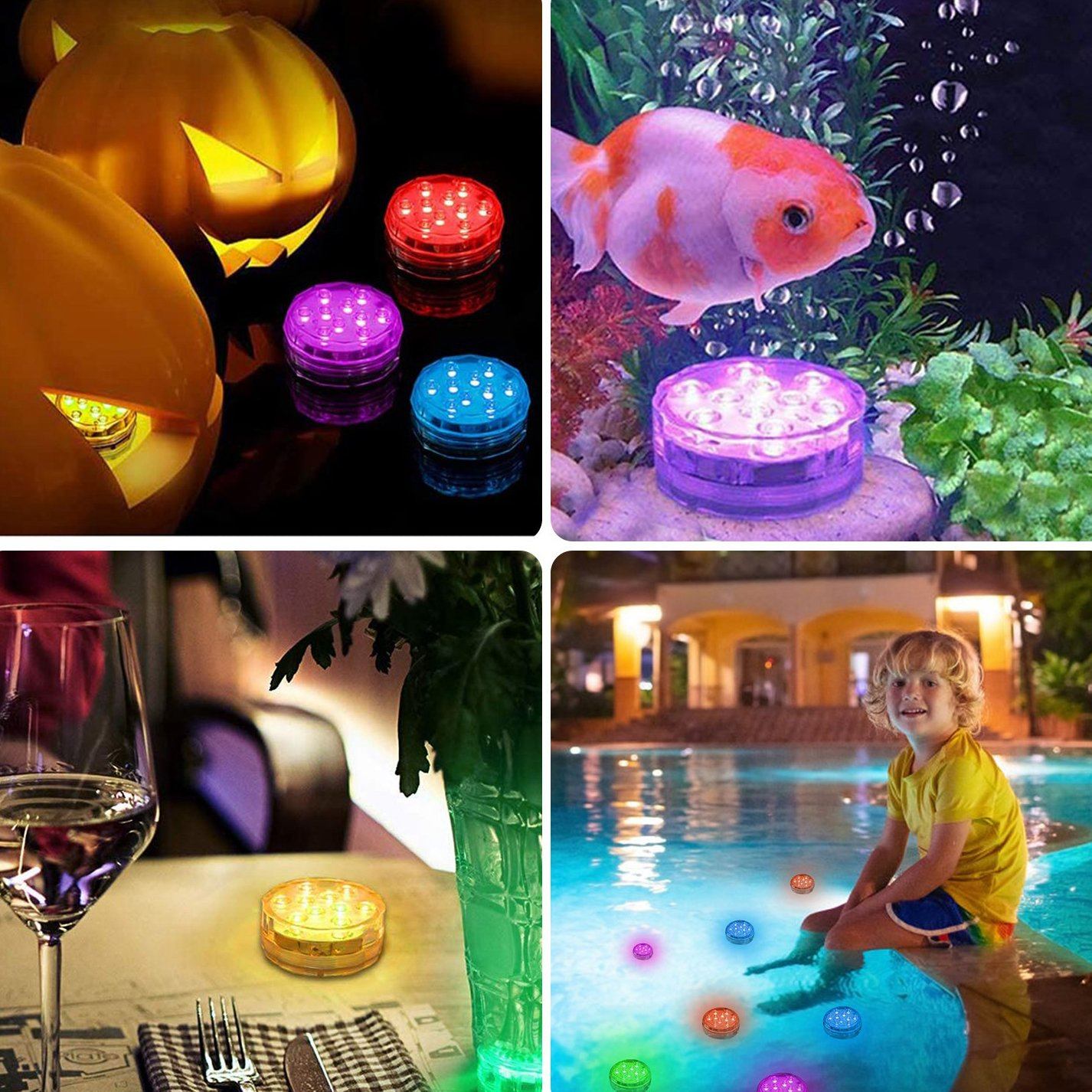 Norvo | 4-Delt: Vanntette RGB LED Lyskastere