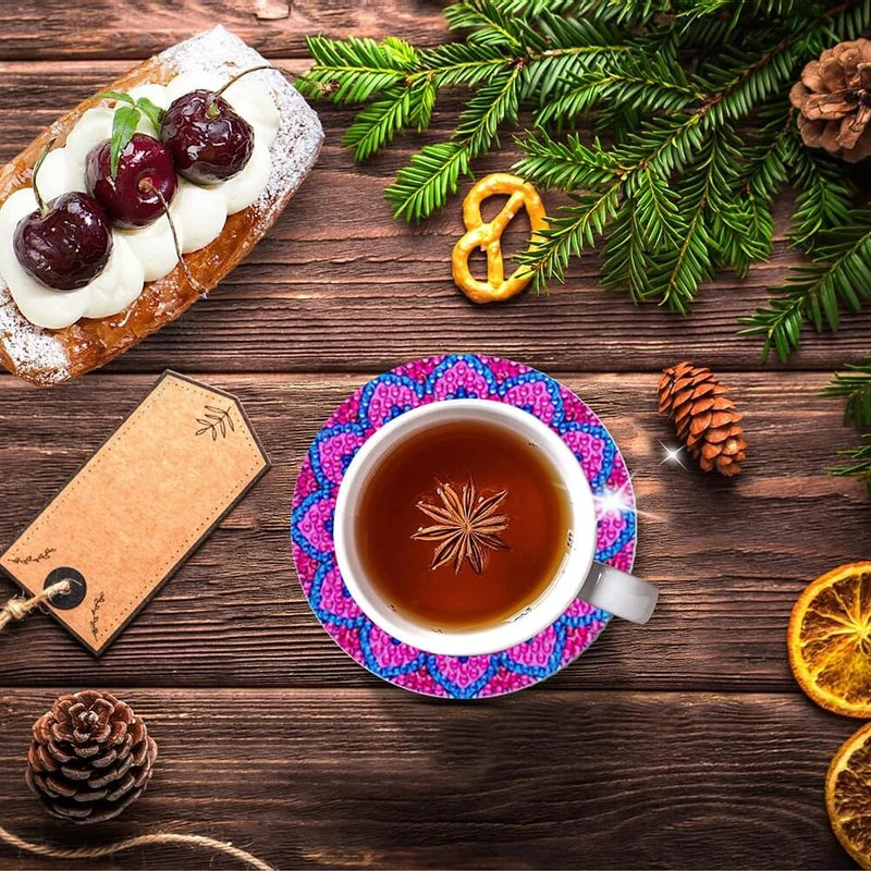 Norvo | Diamond Crafts Coaster Diamond Painting Coaster (Mandala)