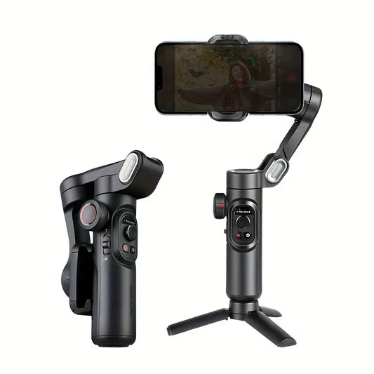 Norvo | SmartPro Smartphone Gimbal Stabiliser – Sammenleggbar 3-akset hånden stabilisator for iPhone & Android