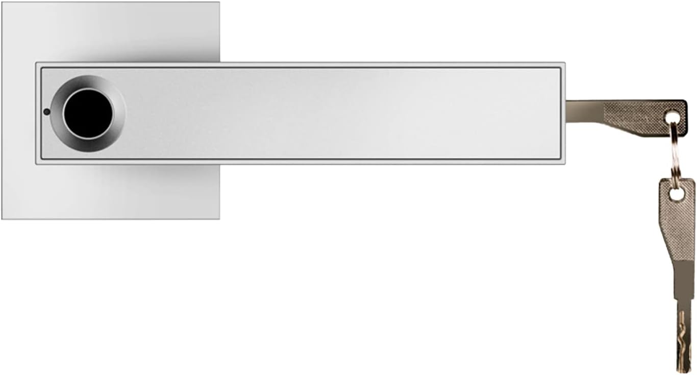 Frendorf | Smart Fingeravtrykksdørhåndtaklås med nøkkeltilgang og 30 brukerkapasitet – Nivora