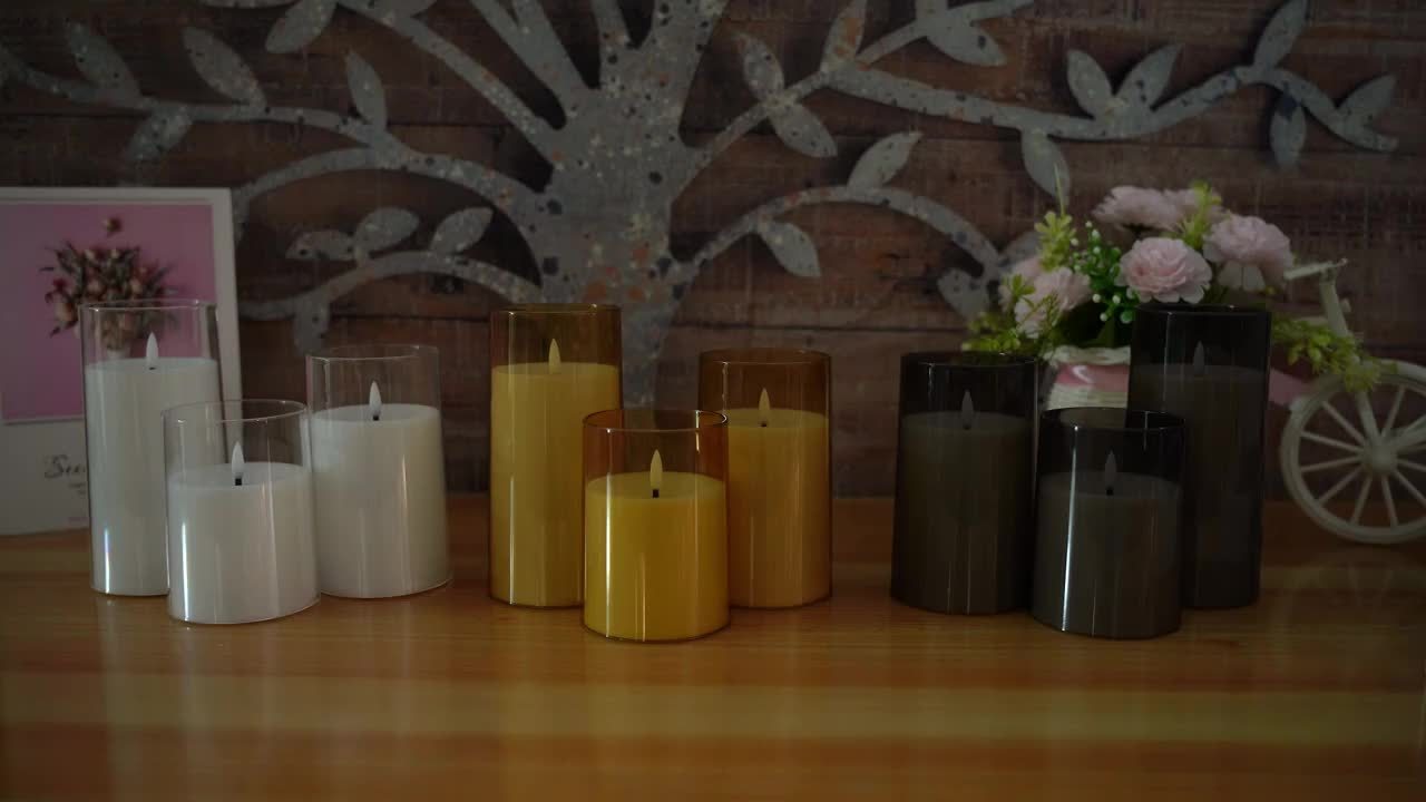 GlowLights – Sett med 3 LED-lys med fjernkontroll Norvo