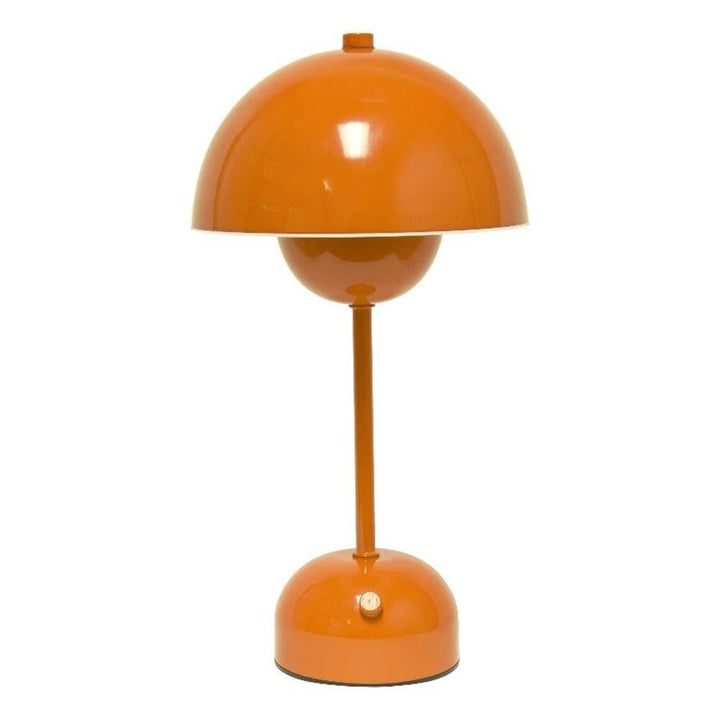 Norvo | Enkle design LED berøringslampe, 11.8" bærbar & oppladbar sopp i oransje