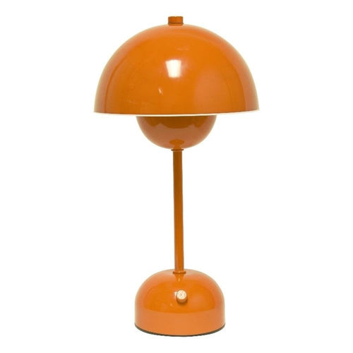 Norvo | Enkle design LED berøringslampe, 11.8" bærbar & oppladbar sopp i oransje