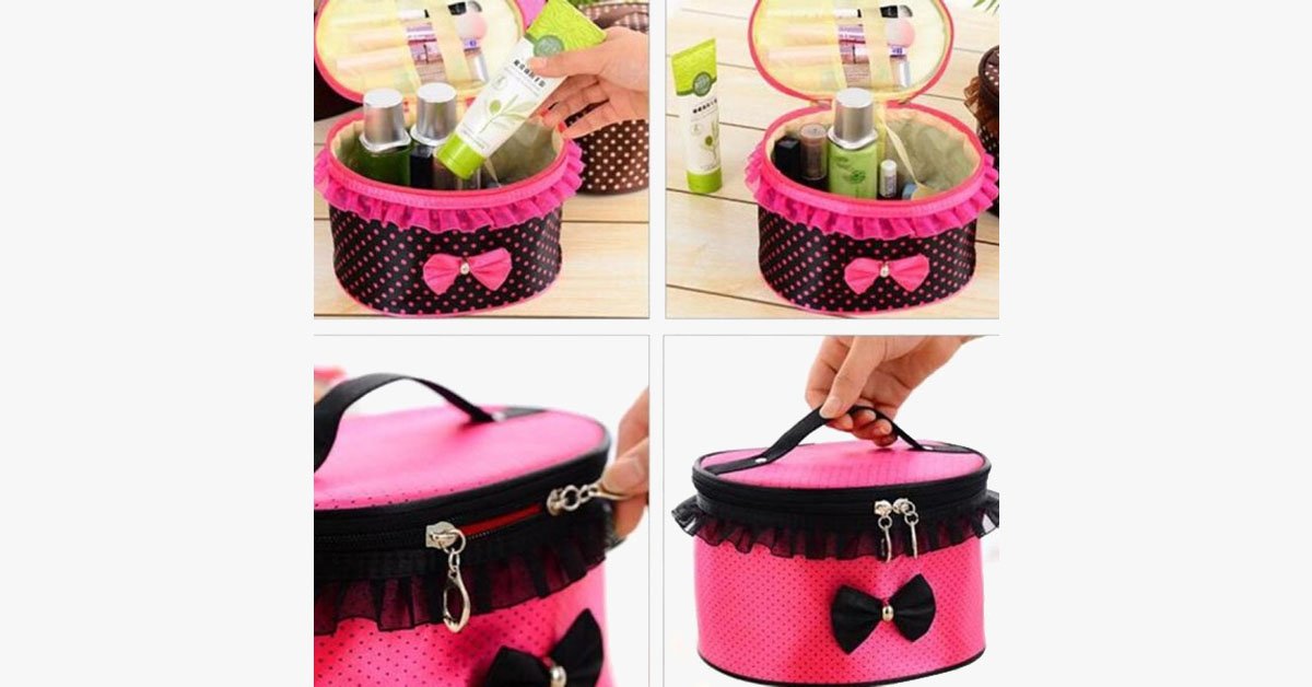 Norvo | BowKnot Design Bærbar Reiseveske - Plass til Dine Tilbehør!