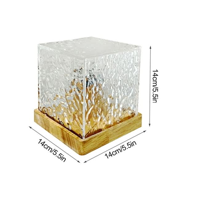 Norvo | Nordisk Glass Kube Lampe med Atmosfærisk Lys