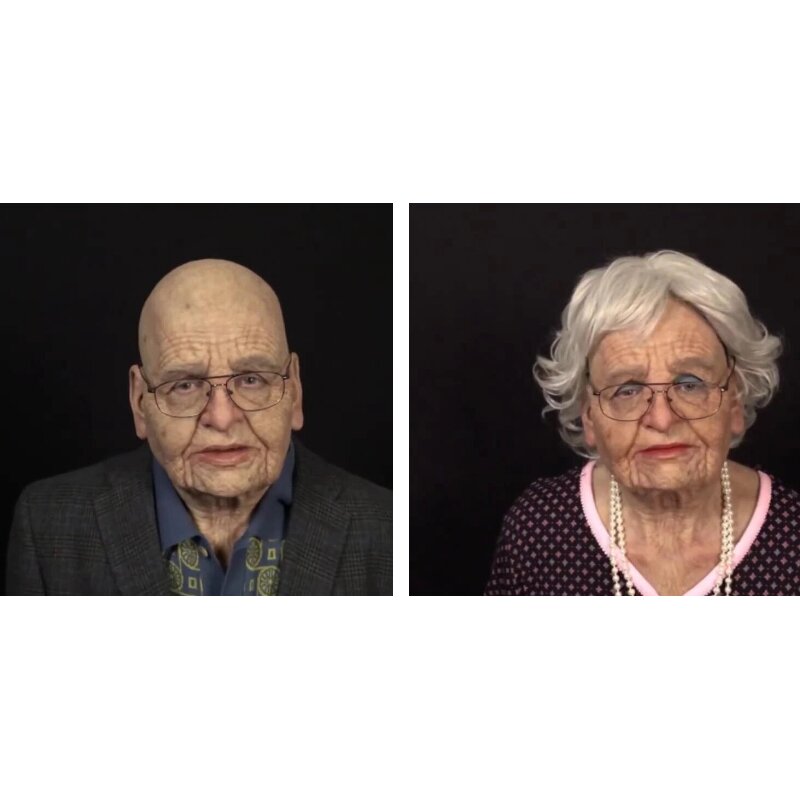 Norvo | Creepy Old Man Maske – Realistisk Latex Halloween Maske for Voksne