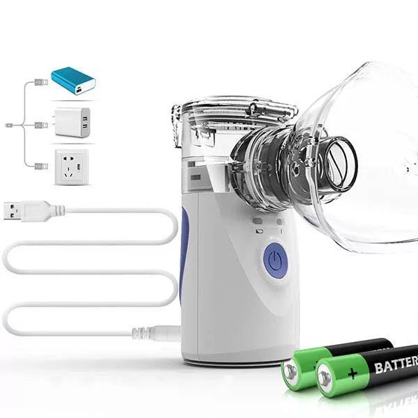 Norvo | Portable Ultrasonic Nebulizer | Støysvak, Kompakt & Ideell for Astma, Forkjølelse og Pustehjelp