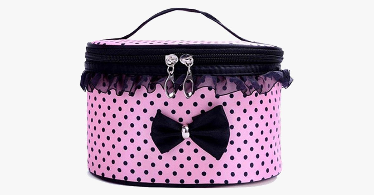 Norvo | BowKnot Design Bærbar Reiseveske - Plass til Dine Tilbehør!