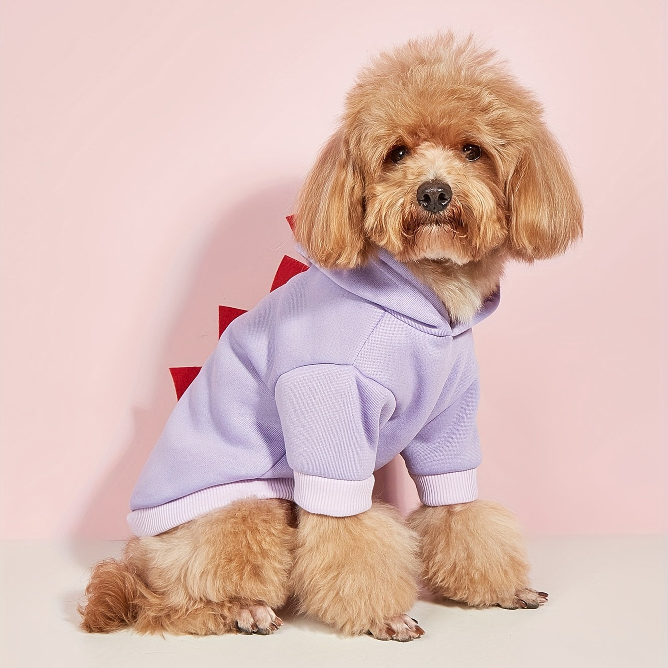 Norvo | Hund Halloween Kostyme Fleece Dinosaur Hoodie | Kjæledyrantrekk Varm