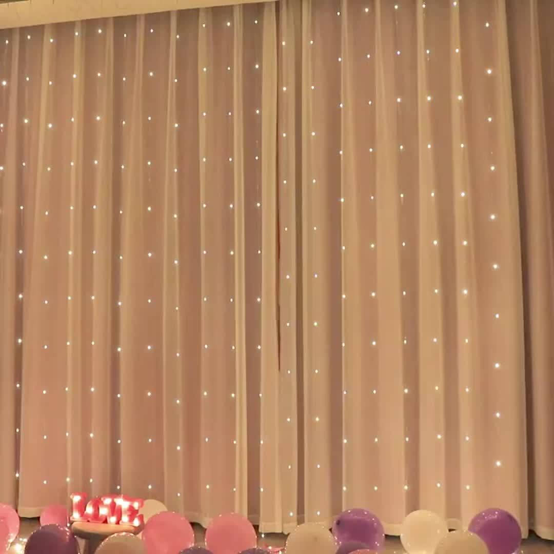 Norvo | Fairy Lights Curtain Varm Hvit LED USB Sett