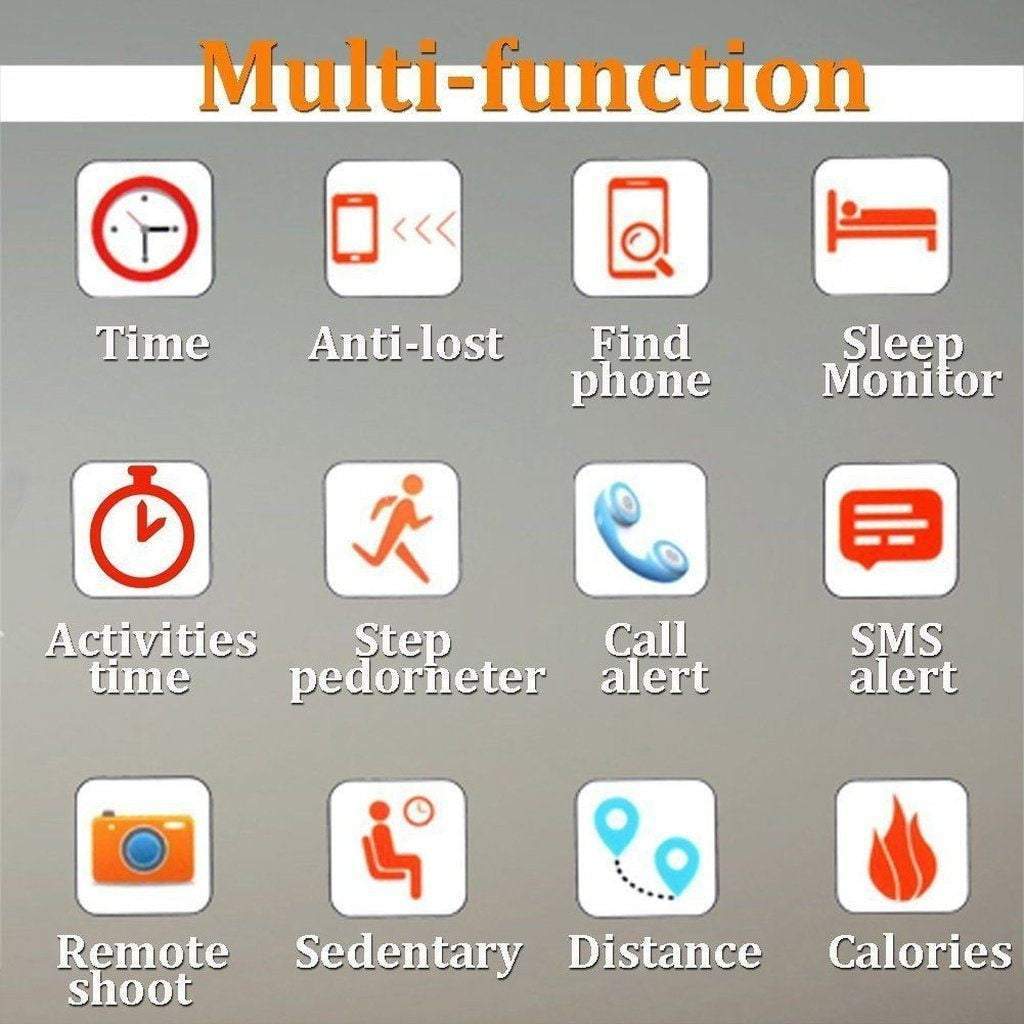 Norvo | Fitness Tracker Smart Bracelet ID115 Bluetooth Selvtimer Smartklokke Tracker