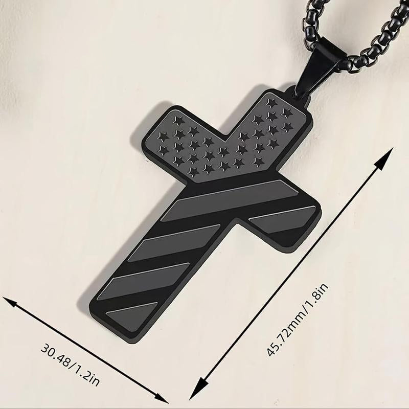 Norvo | Amerikansk flagg crossover anheng halskjede