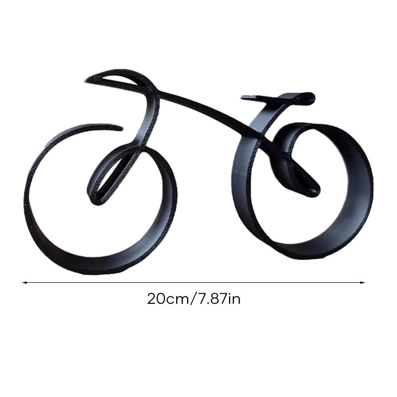 Norvo | Velaro Sykkel Skulptur | Minimalistisk Trådramme Design | Jern Svart | Gaveide for Sykkelentusiaster