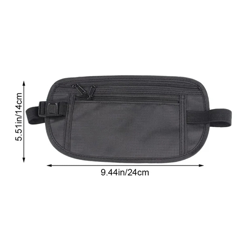 Norvo | Sport Hip Bag Justerbar med Glidelåslommer