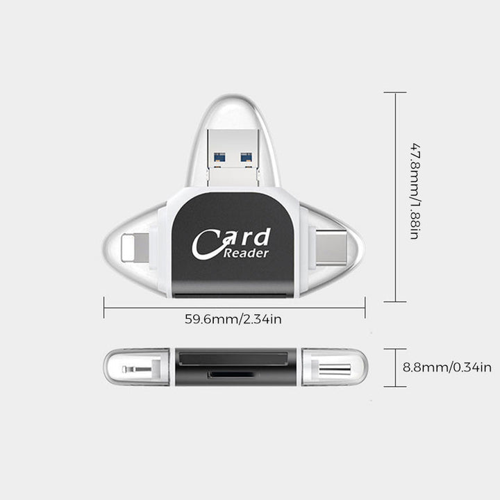 Universal 4-i-1 Sd Tf Kortleser | Norvo
