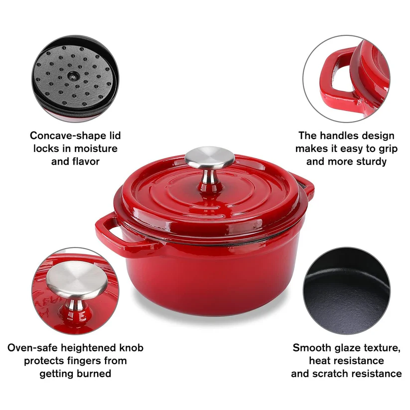 Norvo | Emaillert Støpejern Hollandsk Ovnsgryte