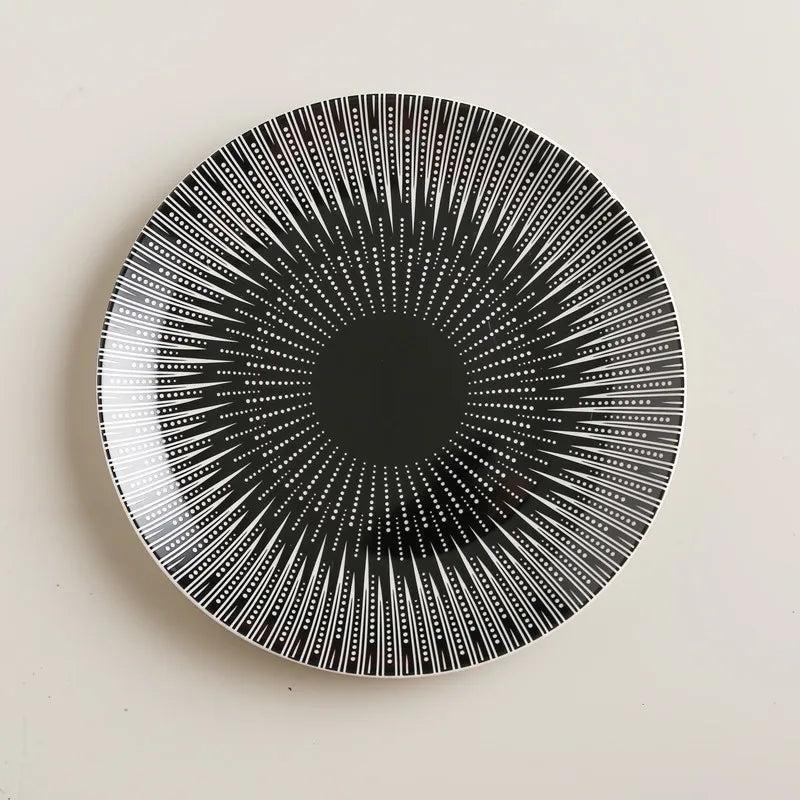 Norvo | Geometrisk Mønster Keramisk Middagsstekssett