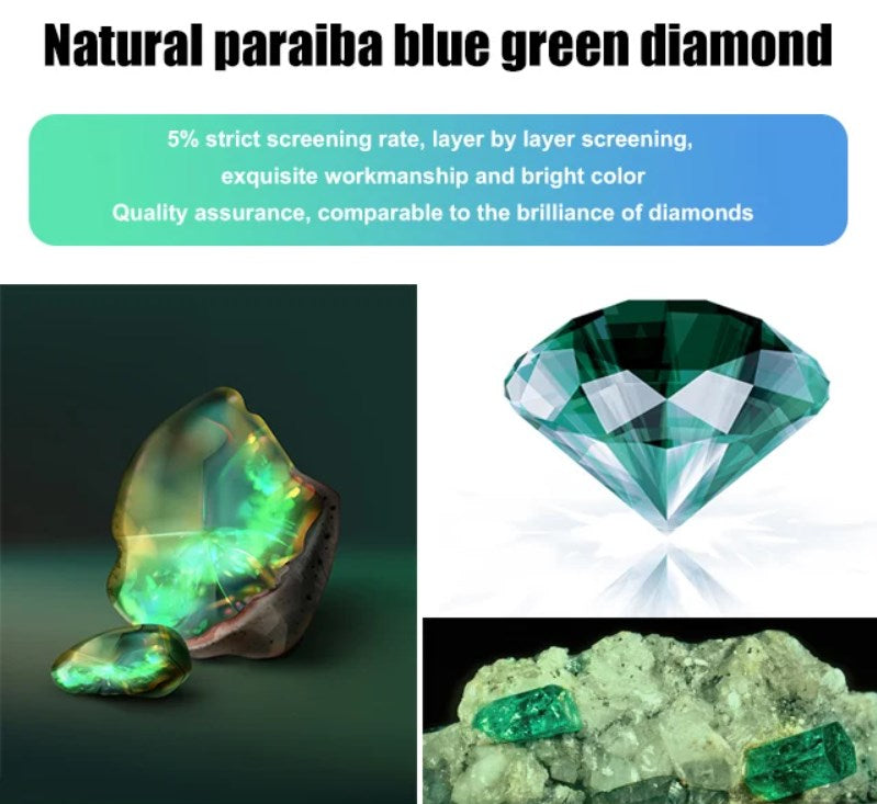 Norvo | 6 Karat Paraiba Blågrønn Lotus Diamant Ring