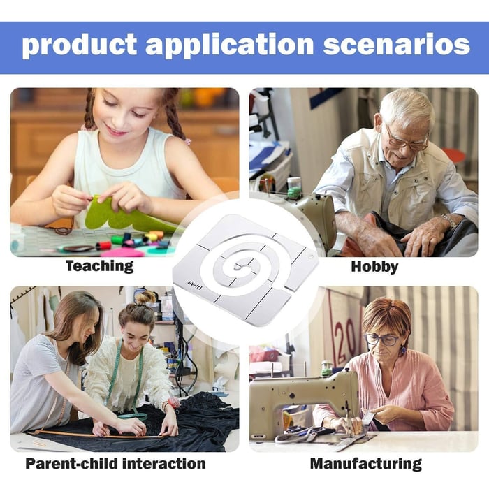 Norvo | Free-Motion Plagg Linjal Sett(12 PCS)