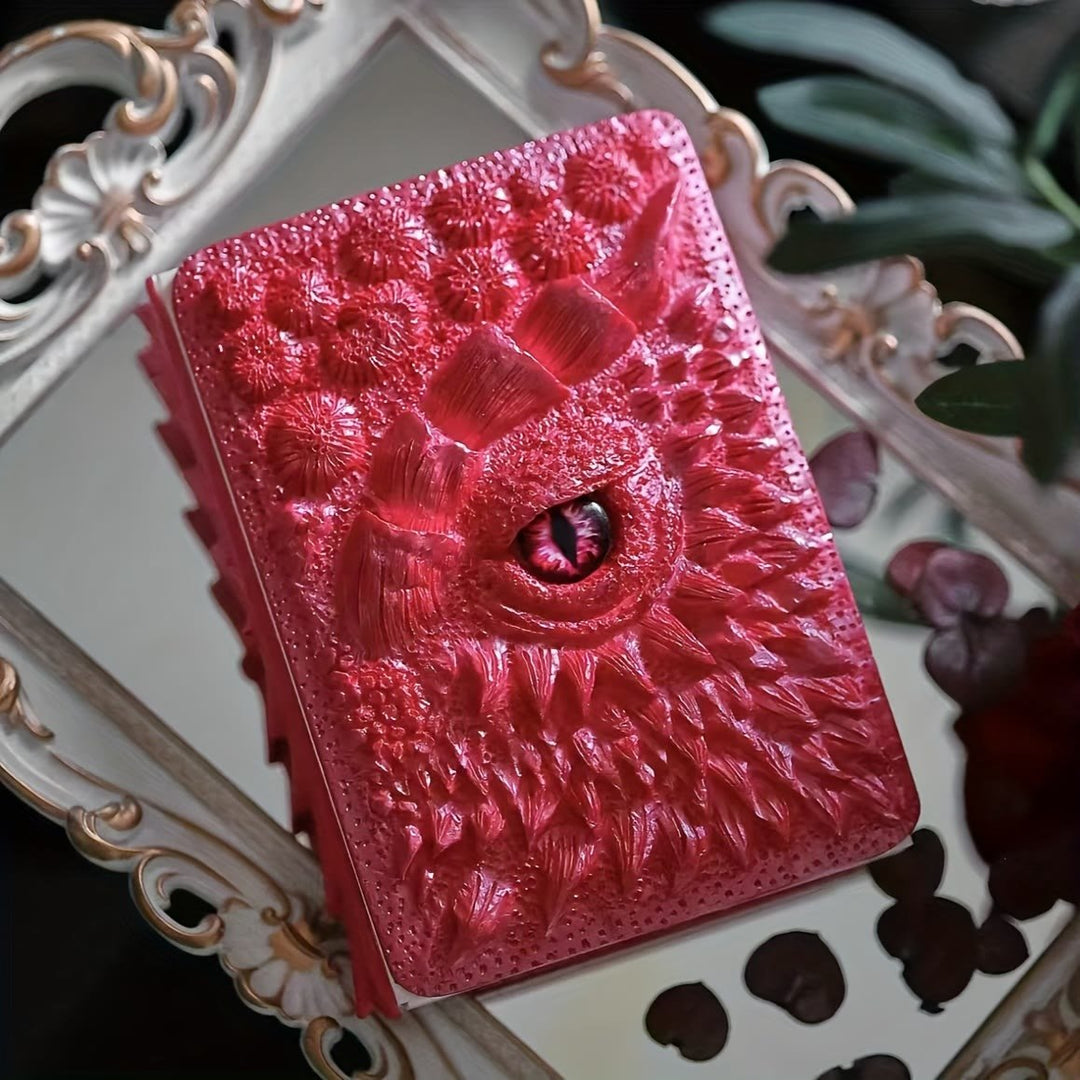 Norvo | Drageøyne 3D Trykket Journal - Håndlaget Harpiks Graverte Notatbok