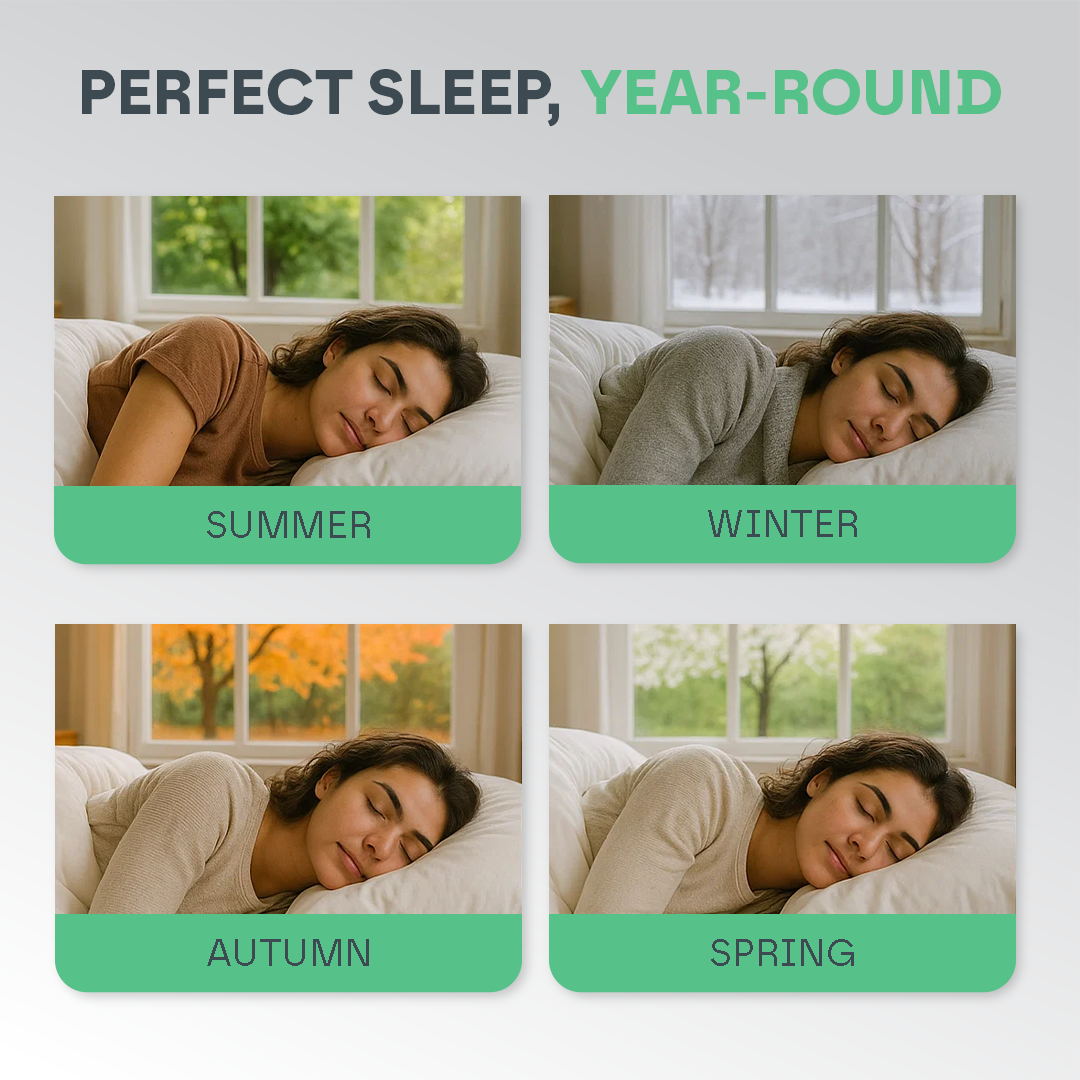 Norvo | All Seasons Cloud-Soft Dyne | Skånsom mot huden, koselig og pustende for Twin, Full, Queen, King størrelser