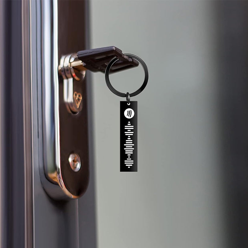 Norvo | Music Code Plaque Nøkkelring