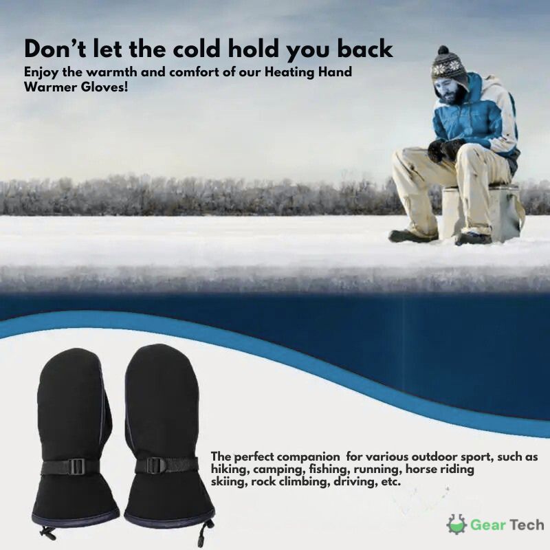 Norvo | Elektrisk oppvarmet håndvarmerhansker | Dobbeltsidig oppvarming, vanntett og USB-oppladbar for ski, fotturer, votter og daglig bruk